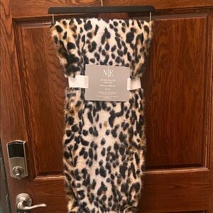 Leopard Print Faux Fur Throw